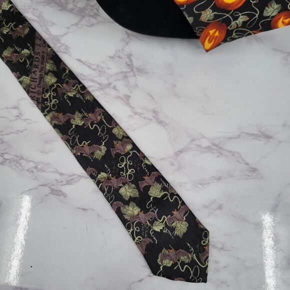 Nordstrom J.Z. Richards Vintage Jack-O-Lantern Necktie Halloween Pumpkin - Picture 3 of 7